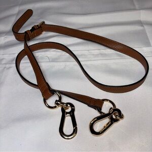 STEVE MADDEN Brown Replacement Pebbled Faux Leather Crossbody Strap Gold Hdware